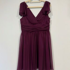 Vera Wang Deep Purple Mini Dress